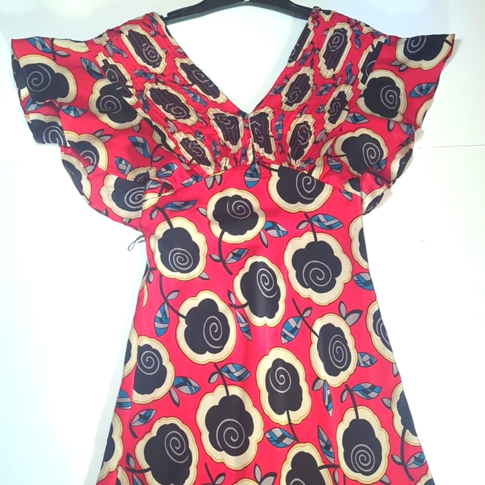 Betsey Johnson Celia Birtwell Silk Dress 4